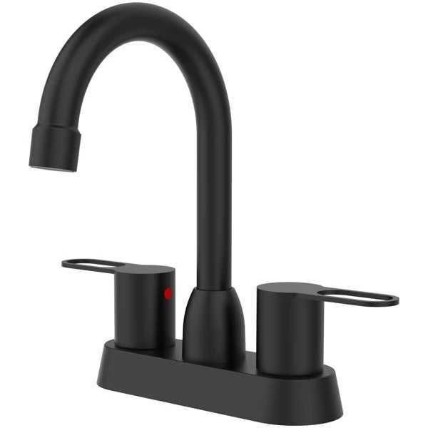 Torneira de pia de banheiro dupla maçaneta foste preto e frio 360 torneira rotativa para o banheiro doméstico kitchennc241231