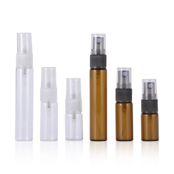 2 Color 3ml 5ml 10ml Clear Glass Perfume Bottle Empty Travel Parfum Spray Bottles For Frangrance Sample