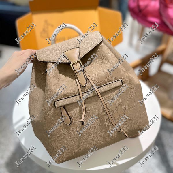 7A Luxurys designer backpack men womens Montsouris Backpacks Genuine Leather School Bag Backpack Style Purse Wallets Lady Travel bag Sport O