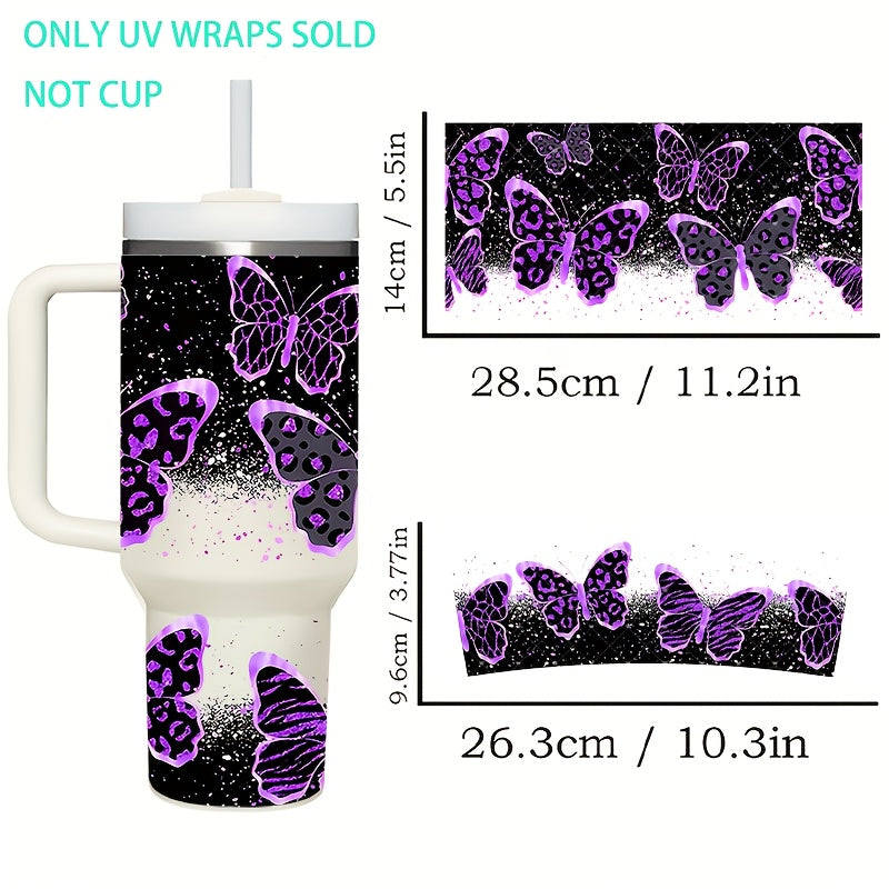 TEMU 2pcs Uv Dtf Transfer Paper, Self-adhesive Printing Paper For 40oz Glass Cups, Bottles, School Supplies, Etc., Art Crafts, Art Supplies, Glass