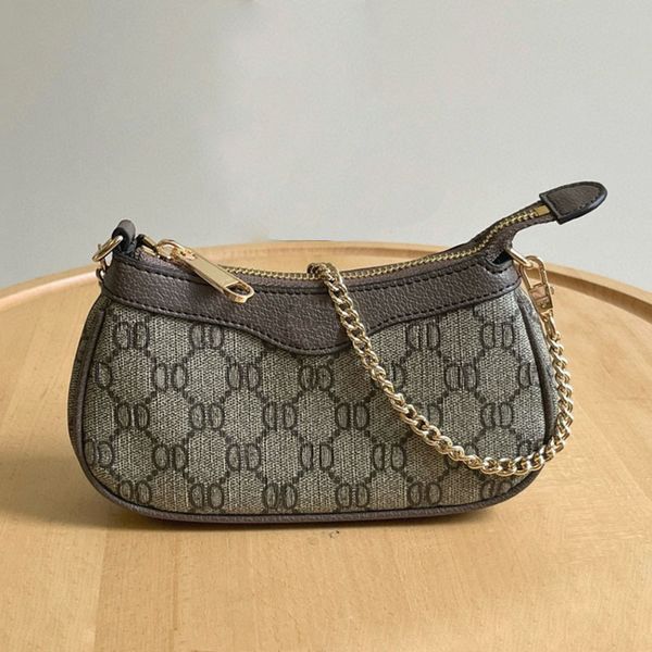 Designer Handbag Shoulder Bag Fashion Classic Retro Women Ophidia Tote Bags Mini Crescent Underarm Bags Luxury Metal Chain Crossbody Bags Wa