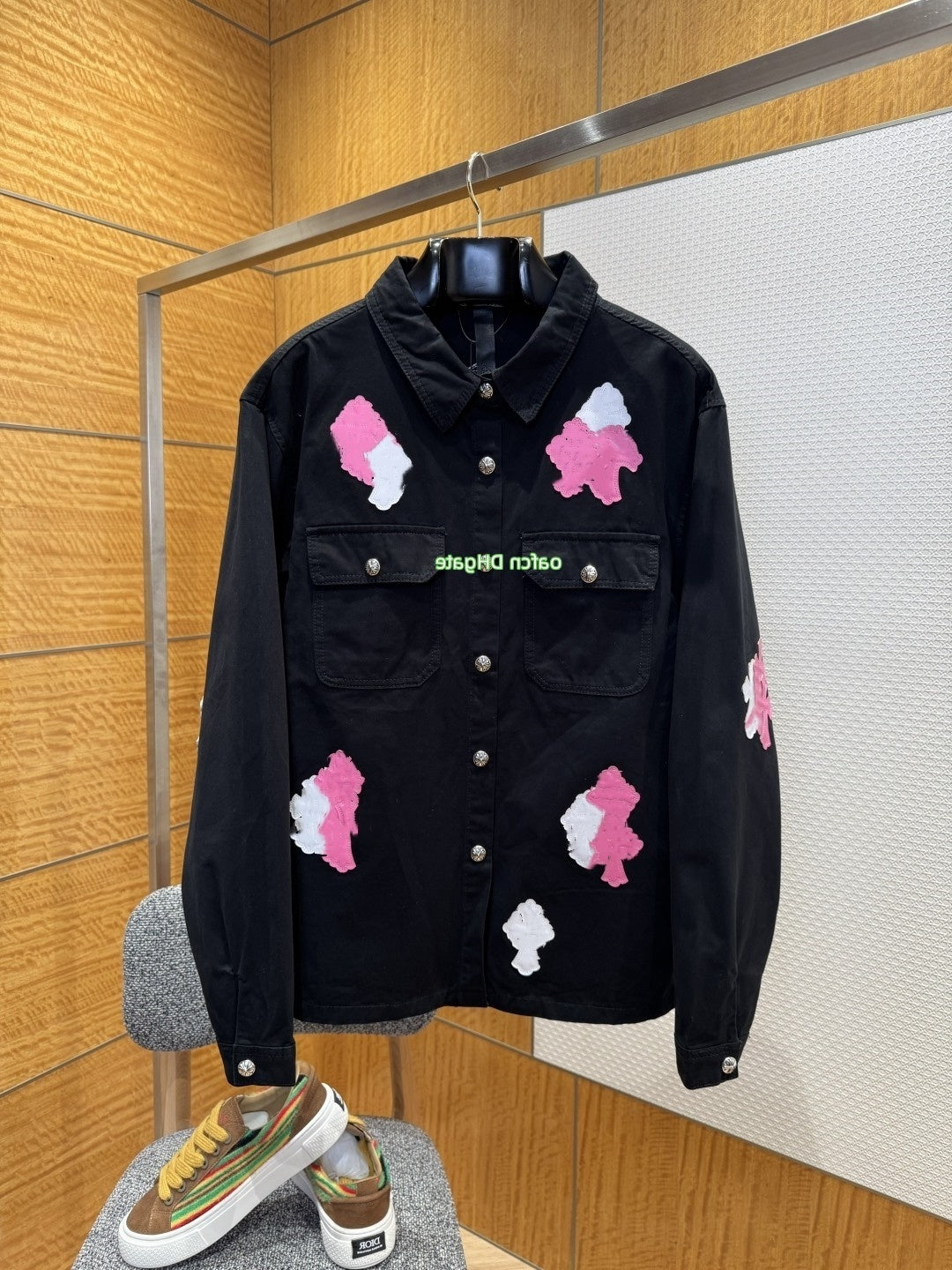 chrome heartshoodie mens designer jacket men casual blue embroidery baseball uniform sports coats outerwear workwear shirt denim 7 crome hearts chro