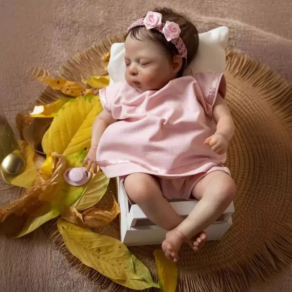 Dolls 10inch Already Finished Bebe Reborn Doll Luna with Rooted Hair Miniature Preemie Baby Lifelike Soft Body Real Looking Baby Dolls 24103