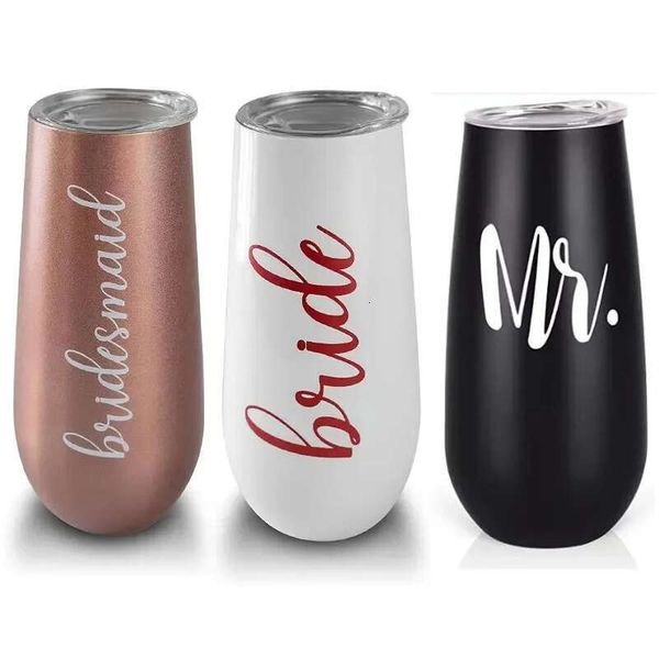 Insulated Mug 6Oz Tumbler Wine Vaccum Cup Stainless Steel Glass Water Beer Mugs 20 Colors Choose s