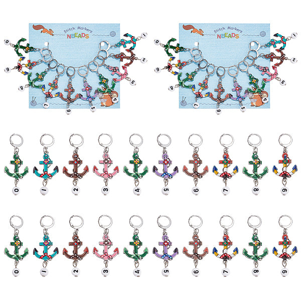 Alloy Enamel Pendant Locking Stitch Markers