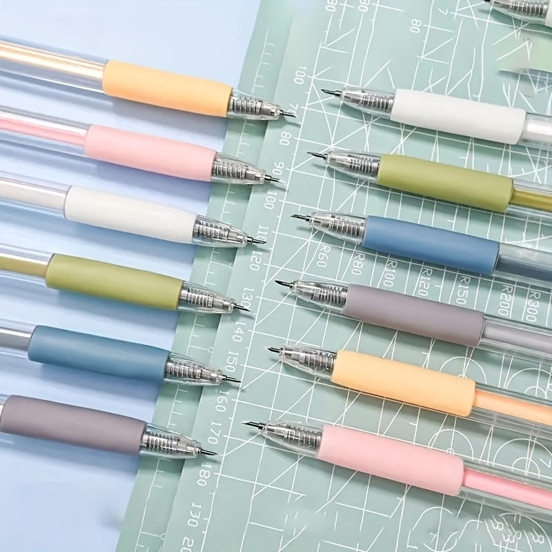 TEMU 6-12pcs Retractable Craft Knives And Pens - Easy To Press, Extended Cutting Machines For Paper, Business Card Printing, And - Pp Material, Diy