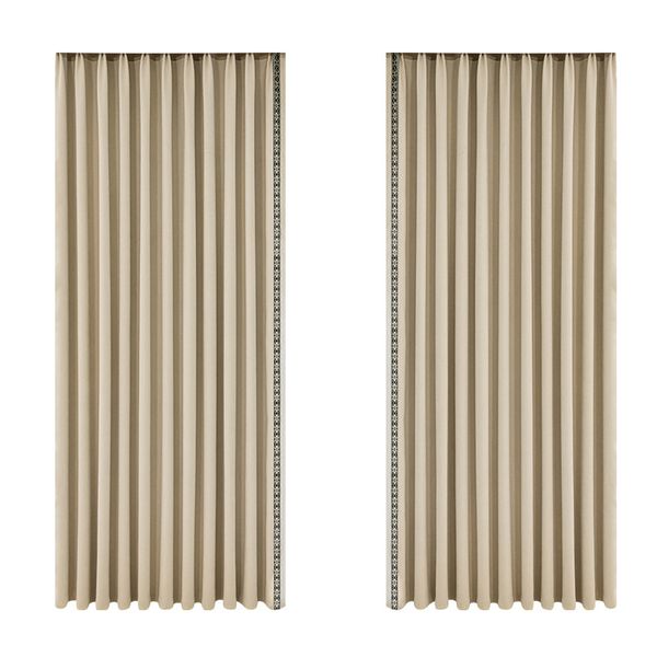 A683 Contemporary Designer Blackout Window Treatments - Luxurious Complete Set for Home Interiors Curtain