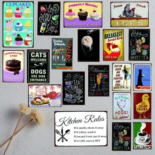 Farm Chicks Tin Sign Vintage Shabby Chic Metal Plates For Wall kitchen Retro Home Decor Metal Poster personalized Tin Sign Size 30X20CM w01