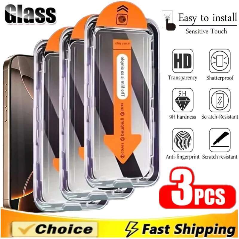3PCS Dust Free Tempered 16 Pro Max 16Pro Privacy Screen Protector For iPhone 15ProMax Easy To Install Glass