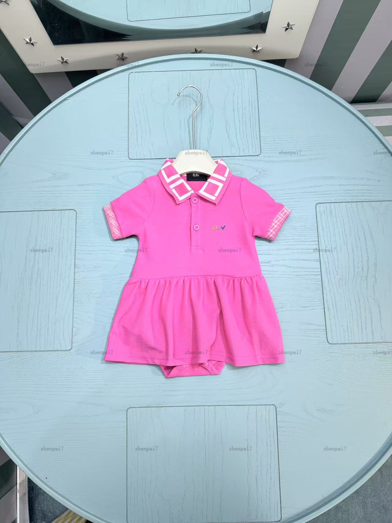 Top newborn dress Letter printing POLO shirt design toddler skirt summer designer infant jumpsuits Various styles bodysuit A136X04N078