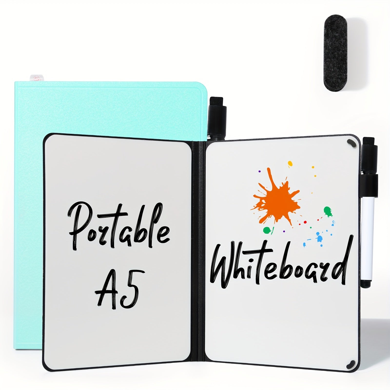 TEMU Office Presentation Whiteboard Board, Portable Dry Erase Whiteboard, Foldable Desk Board, Office Presentation Notebook, Teacher's Chalkboard For