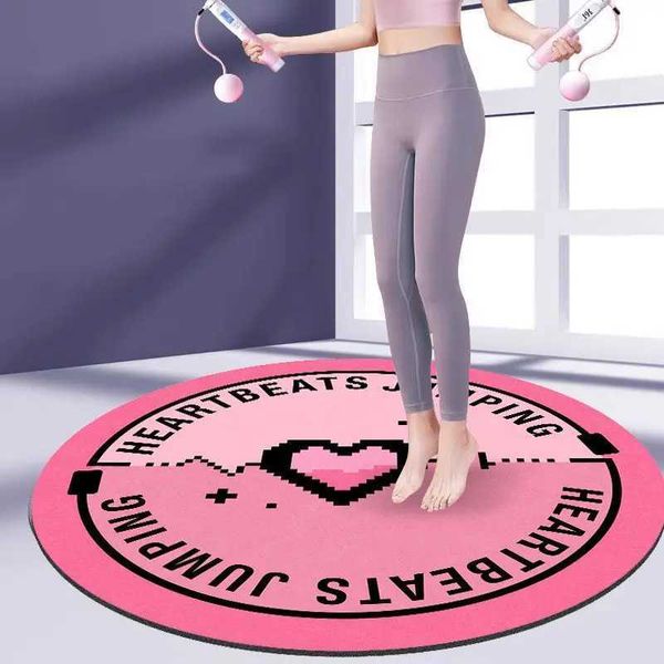 Interior Rope Skipping Mat Crystal Velvet Non-slip Mute Floor Mat Fitness Aerobics Mat Yoga MatXJ240906