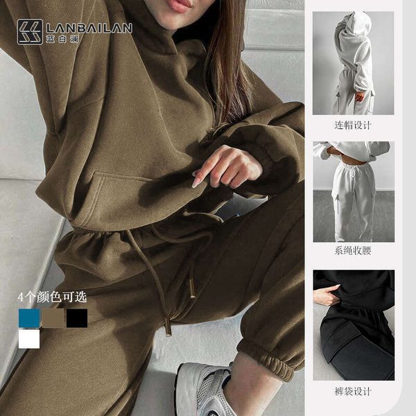 European American Spring Autumn Autumn Fashion Sports and Leisure Hoodie Conjunto 2025 VERSÁTIL ESTILO NOVO TORNE