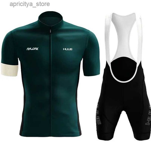 Cycling Jersey Sets Huub Raudax 2024 New Summer Cycling Sweatshirt Breathab Champion Cycling Suit Mens Cycling Clothing Short Sweatshirt L48
