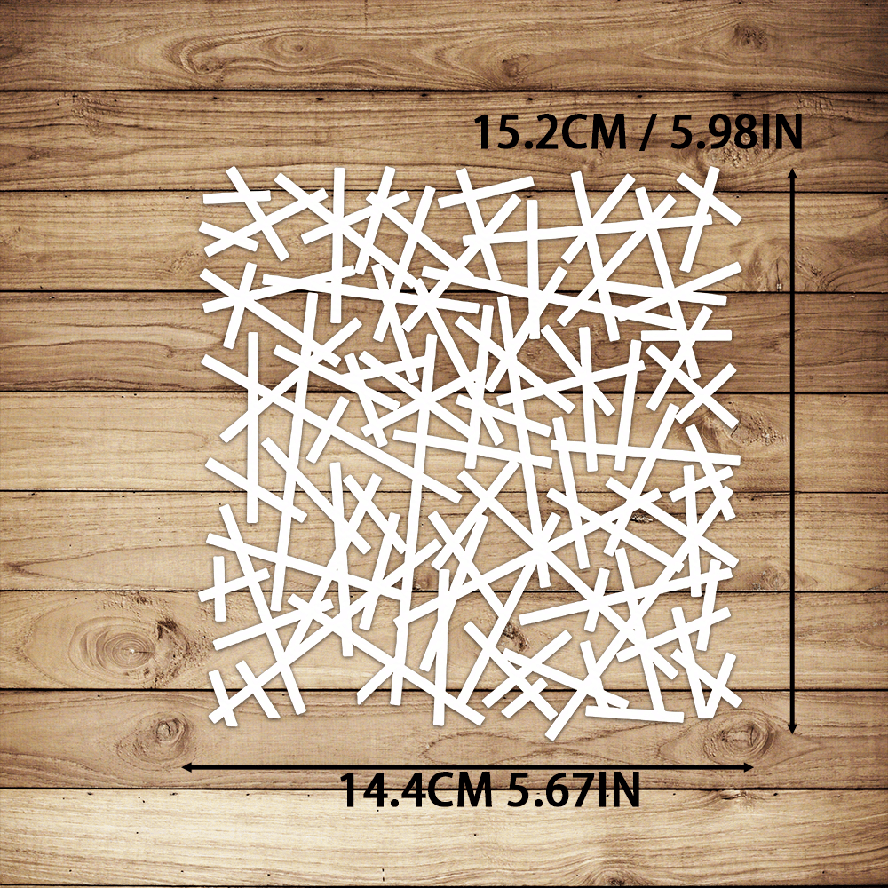 TEMU 1pc 5.98x5.67 Inch Pattern Plastic Stencil For Diy Crafts, Scrapbooking, Embossing, And Photo Decoration - Versatile Background Stencil For