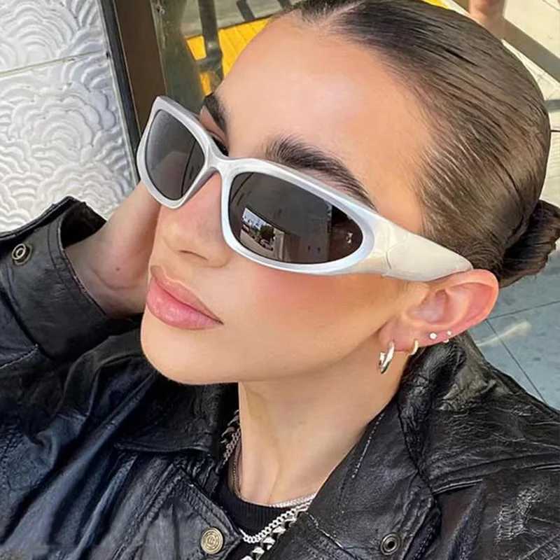 2024 New Y2K Punk Sunglasses Women Designer Square Sunglasses Men Luxury Brand Sun Glasses UV400 Colorful Mirror Fashion EyewearX240920