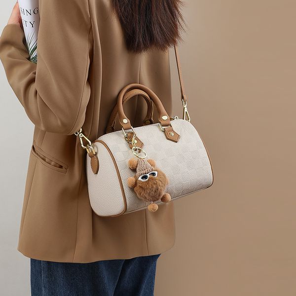 2024 New Summer Genuine Leather Women&#039;s Handbag Boston Pillow Crossbody Bag Bags