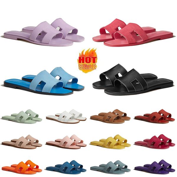 2025 Designer Slides Sandals Women Beach Slippers Genuine Leather Classic Brand Luxury Summer Sandal Men Women Crocodile Skin Slide Ladies f