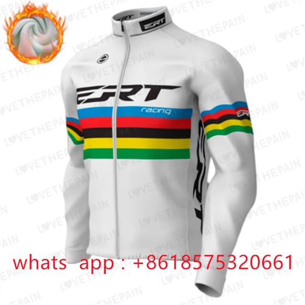 Racing Winter Cycg Jacket Fleece Thermal Long Sleeve Bicycle Clothing Men Outdoor Wind Warm Jersey Coat