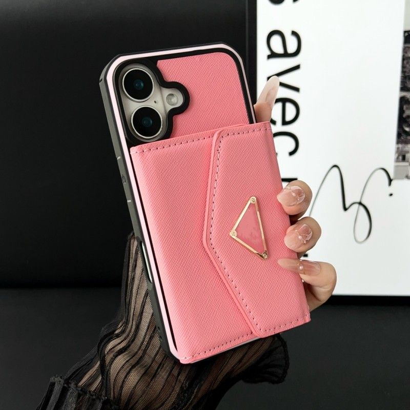 Designer Leather Wallet Phone Cases For iPhone 16 Pro Max 14Plus 13 15Promax 12 11 PA triangle Fashion Back Cover Case Card Holder Pocket Purse Luxu