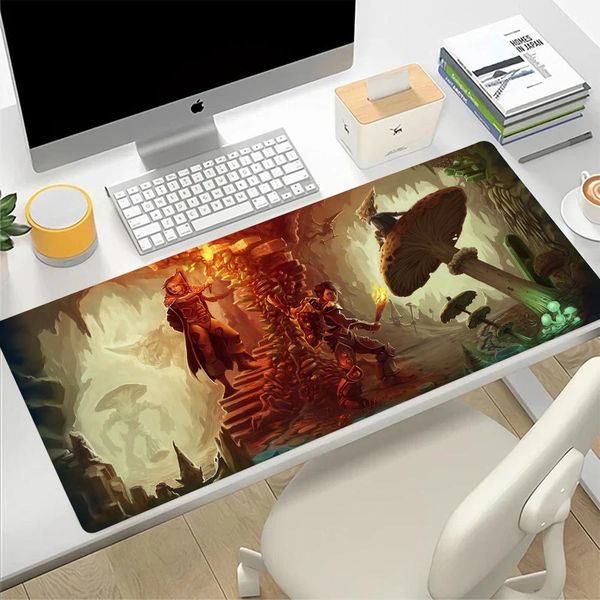 MMORPG Tibia Large Mouse Pad Gaming Mousepad PC Gamer Silicone Computer Office Mouse Mat Keyboard Mat Desk Pad Laptop Mausepad