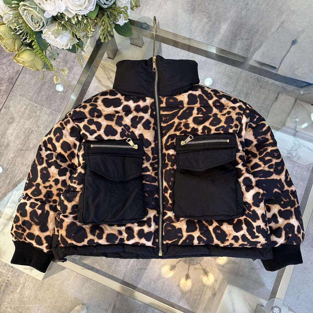 Top baby jacket Winter cotton child Outwear kids designer clothes girls boys coat Leopard pattern baseball uniform A962X27N226