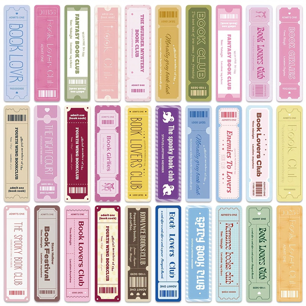 TEMU 30cs Cute Bookmarks Set Funny Bookmark Sets For Women Bookish Page Markers Book Clubs Lovers Dark Anti Social Fantasy Club Readers Cards