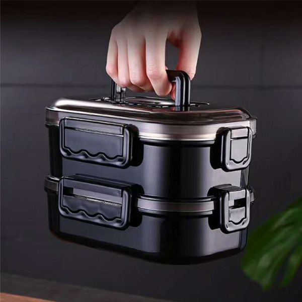 Lunch Boxes Stainless Steel Lunch Box Portable Business Simple Compartment Bento Boxs Kitchen Leakproof Food Containers for Men Fitness Meal