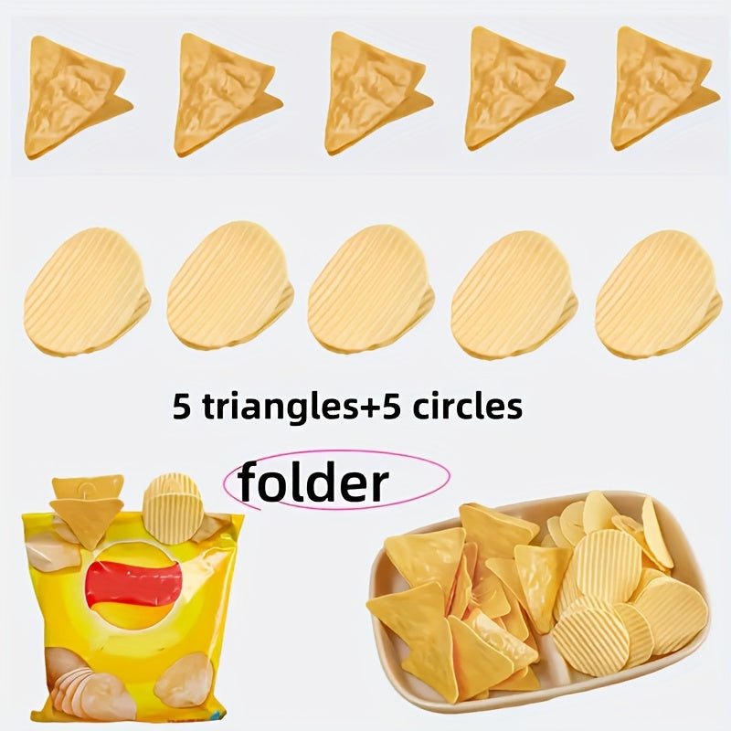 TEMU 10pcs Food Bag Seal Clip, Creative Potato , Office Supplies, File Folder, Durable Plastic Desktop Accessories, Includes 5 Clips And Clips, Food