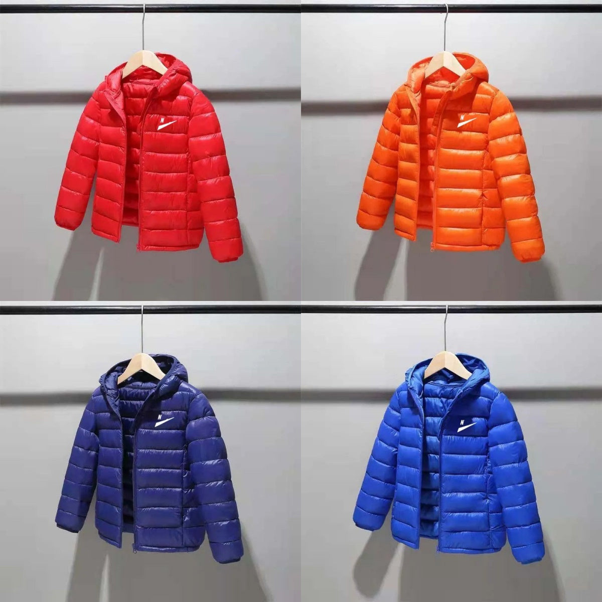 Kids Warm Down Jackets Autumn Winter Baby Thin Hooded Cotton Coats Girls Boys Cute Solid Outerwear Children Clothes 2-6 Years