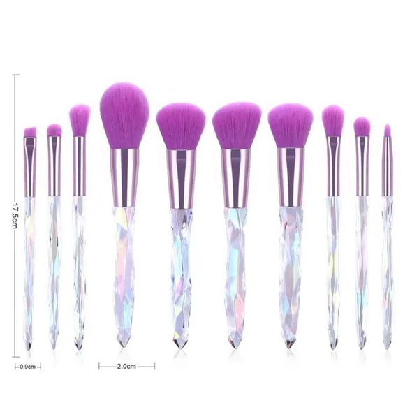 Soft and Luxurious Travel Beauty Tools - Crystal Acrylic Handle Eye Makeup B Set with High Quality Ehadow Bes - Cosme Z250108