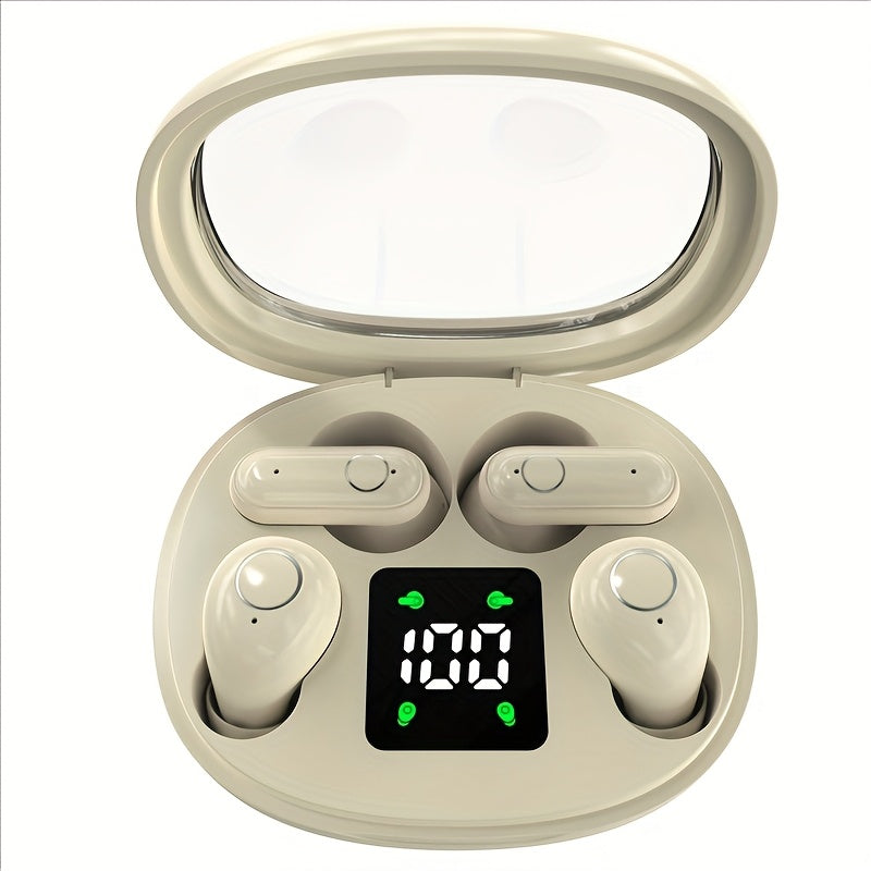 TEMU Noise Cancelling Headphones, Mini Invisible Headset, Of Ear Buds For Couples 2 Person In Ear Earphones With Mic For Sport, Sleeping, Running