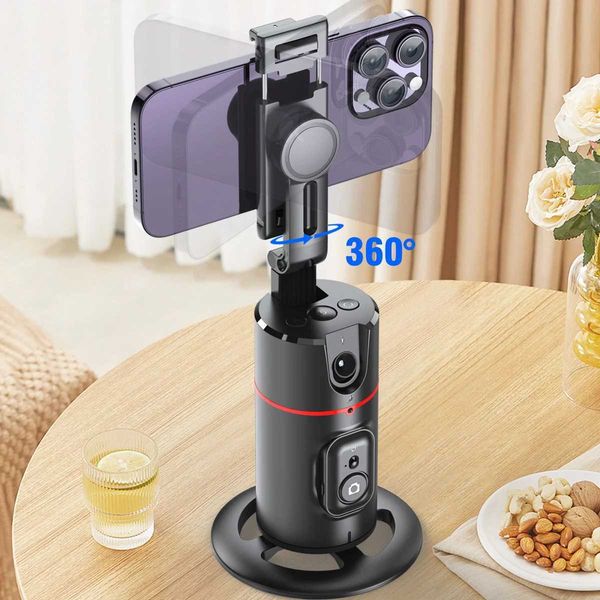 Phone Stabilizer Smart Facial Tracking with Removable Fill Light Phone Stand Wireless Selfie Stick Tripod for Live Streaming New Y240813