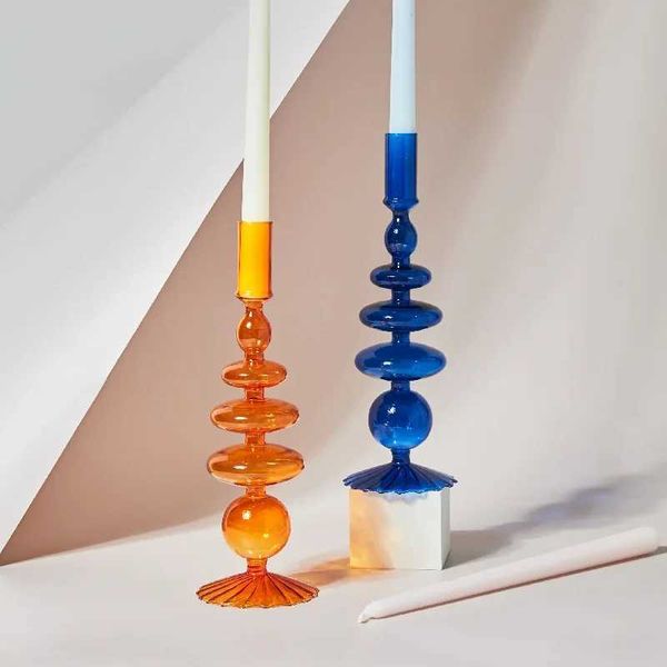 Candle Holders Candlesticks Holders Retro Glass ic Craft Candlesticks Holders for Wedding Decorations Glass Candle Holder