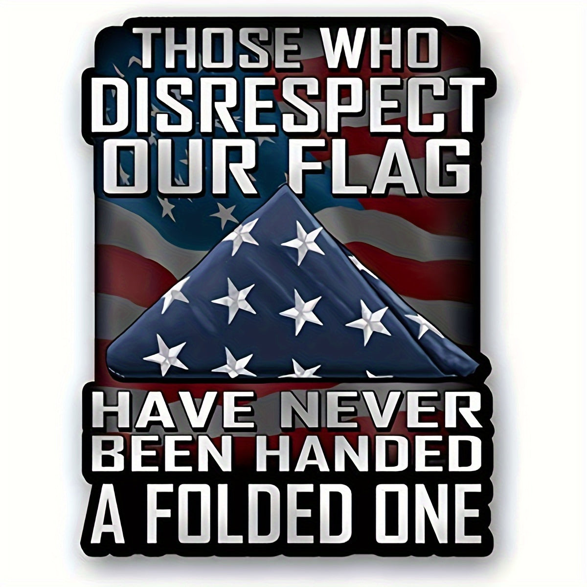 TEMU (1pcs) Vinyl Decal 7-inch' Who Our Flag' Sticker For Automotive Truck Motorcycle Boats And Laptops Durable Adhesive Support