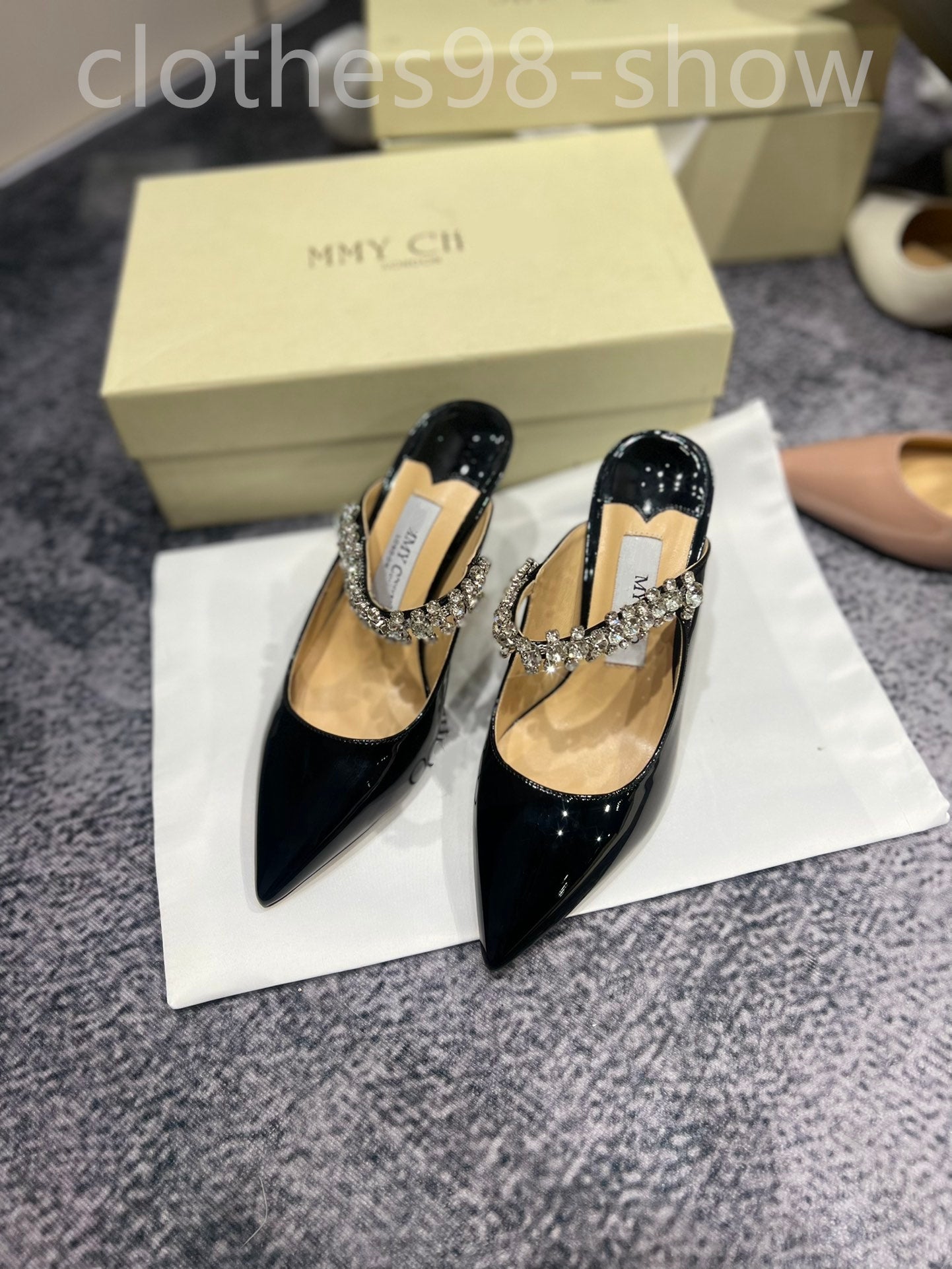 2024 Paris designer Little C new women&#039;s mid-heel sandals Elegant summer Triangle Lace sandals Women&#039;s backless heels Luxury shoes Women&#