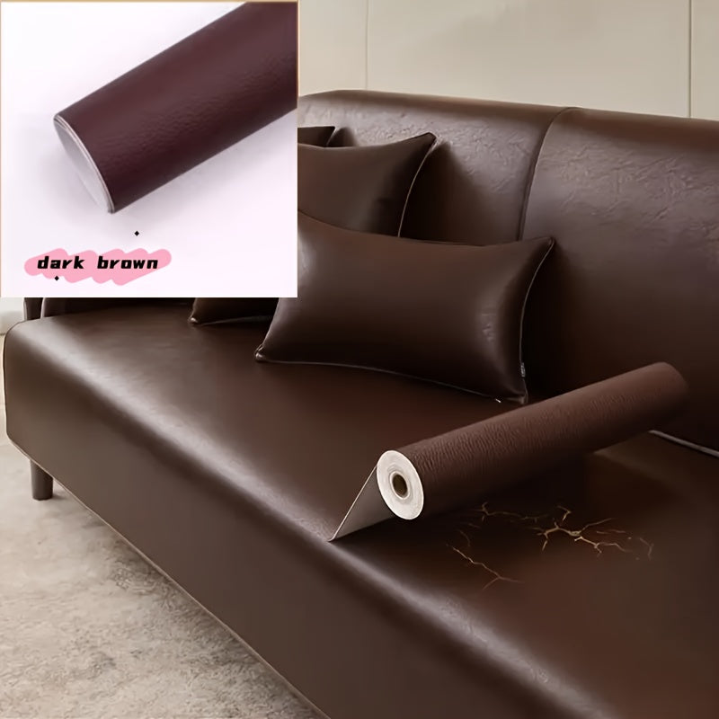 TEMU 1pc Leather Self-adhesive Patch - Super Sticky Fix Kit For Sofas, Chairs, Headboards, Luggage, Car Seats. Quick Application, Durable, . Diy