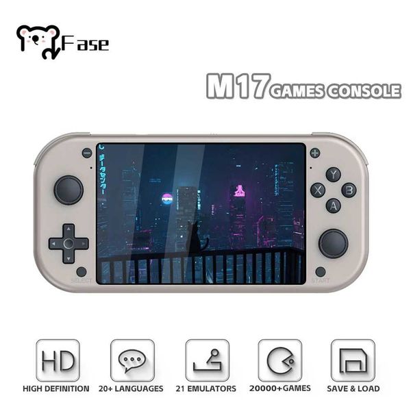 Portable Game Players M17 Retro Handheld Video Game Console Open Source Linux System 4.3-inch I Screen Mini Portable P Video Player Children