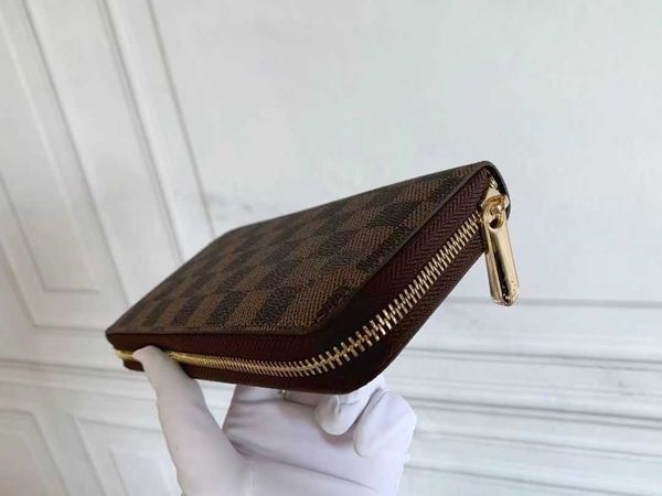 Designer wallet leather wallet women zipper long card holders coin purses womans shows exotic clutch wallets for men with box purse M60017