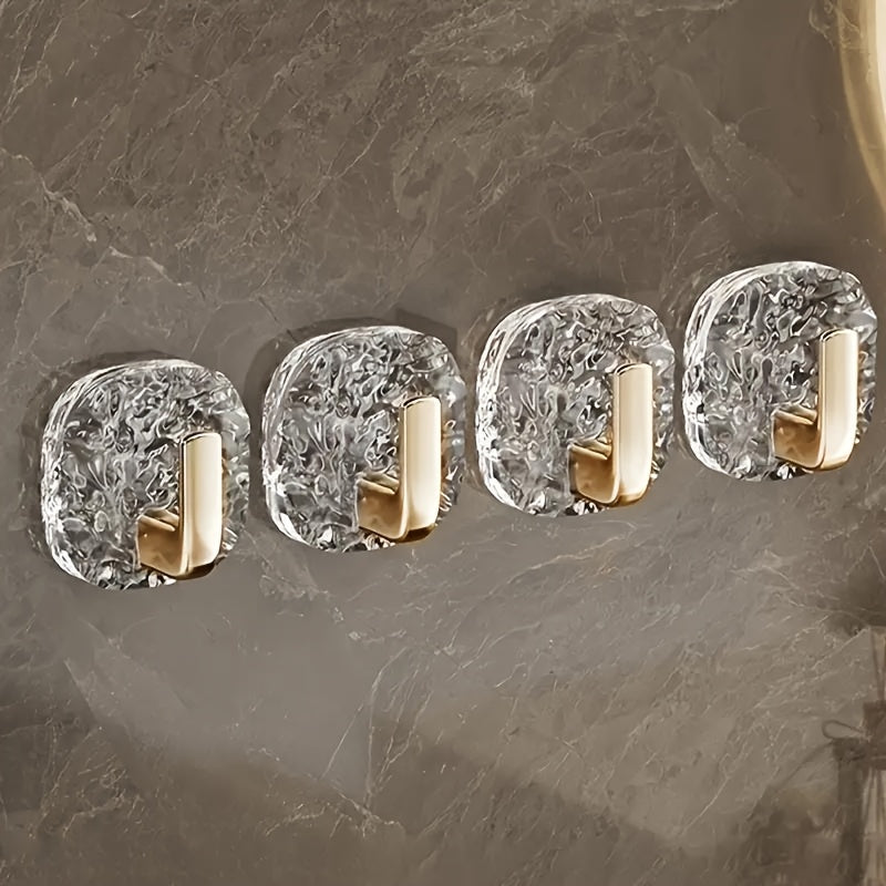 TEMU 4pcs, Hooks, Bathroom Towel Rack Hooks, Kitchen Utensil Rack Hooks, Wall-mounted Storage Hooks