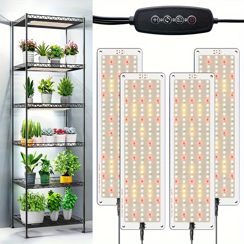 TEMU 2-4pcs Light, And The Full Light In Indoor Plants. Are 154 Led Growth Lights With Automatic 3-6-12h, 3 Lighting , And 10 Levels That Lit,