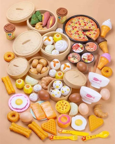 84 pieces-set of safe childrens playhouse toys pizza food toys cutting fruits and vegetables kitchen cooking toys pretend games childrens gi