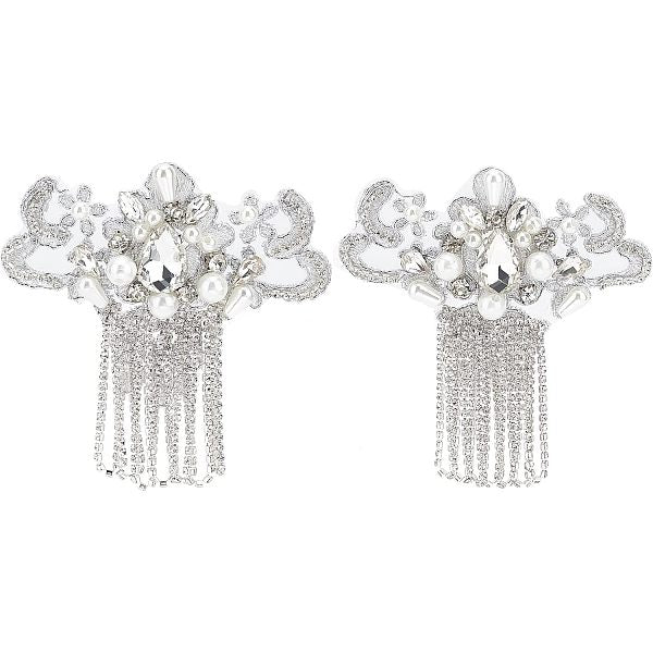 Toppe da stirare-cucire in tessuto da ricamo artigianale