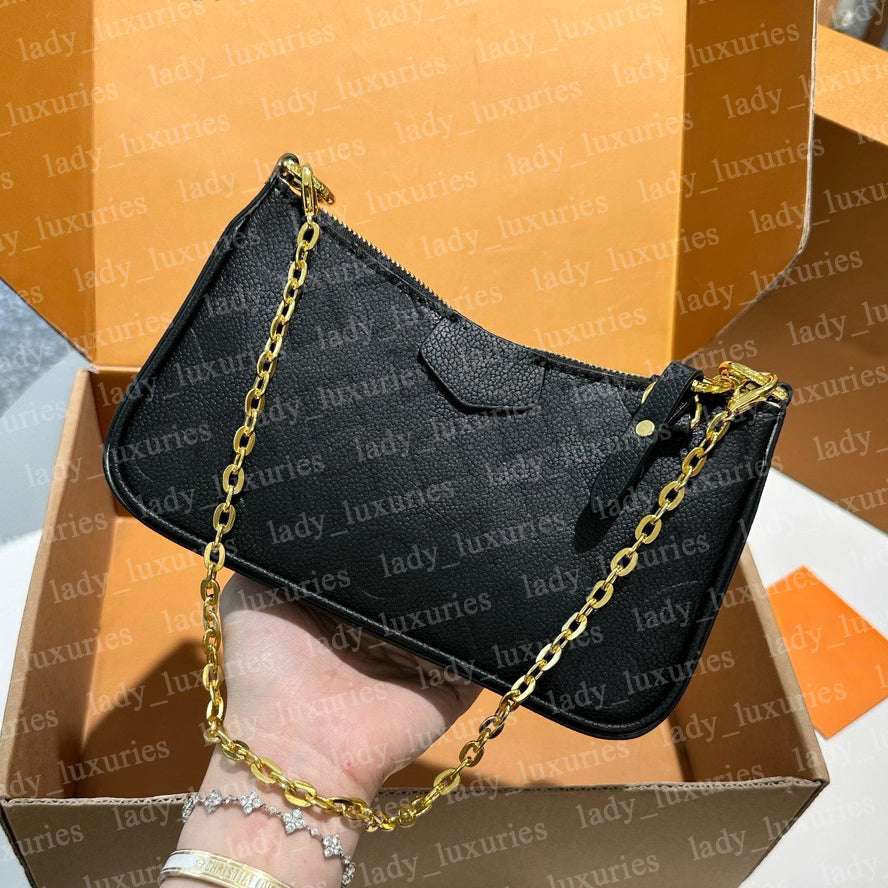 Designer Bag women&#039;s leather embossed crossbody bag old flower chain handbag letter striped luxury half moon bag handbag crossbody bag Hobo bag