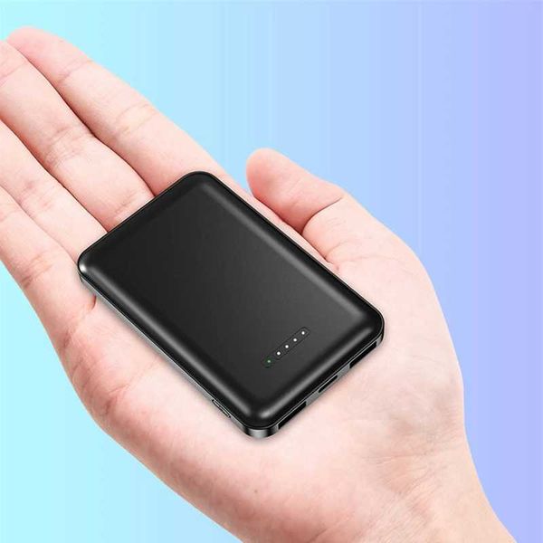 Hot Sale Magnetic wireless power pack 5000mAh dual USB mini power pack suitable for iPhone 14 portable charger backup battery T241026