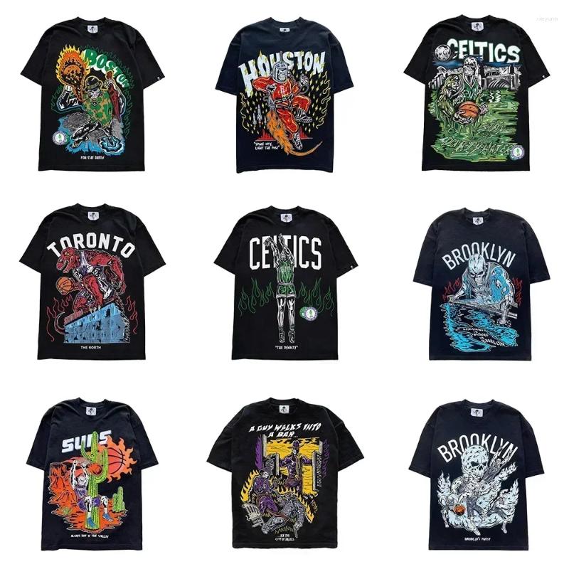 Men&#039;s T Shirts Classic WL T-Shirt Cotton Streetwear Anime Casual Oversize Basketball Games Star Printed Short Sleeve Tops Tees