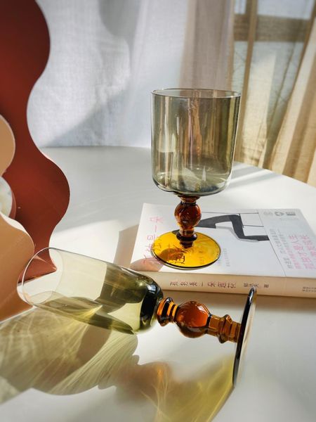 Wine Glasses Medieval S Glass Goblet Cup Vaso Atarbucks Drinking Glasses Of Cocktail Red Wine French Champagne Nordic Style Vase 221124