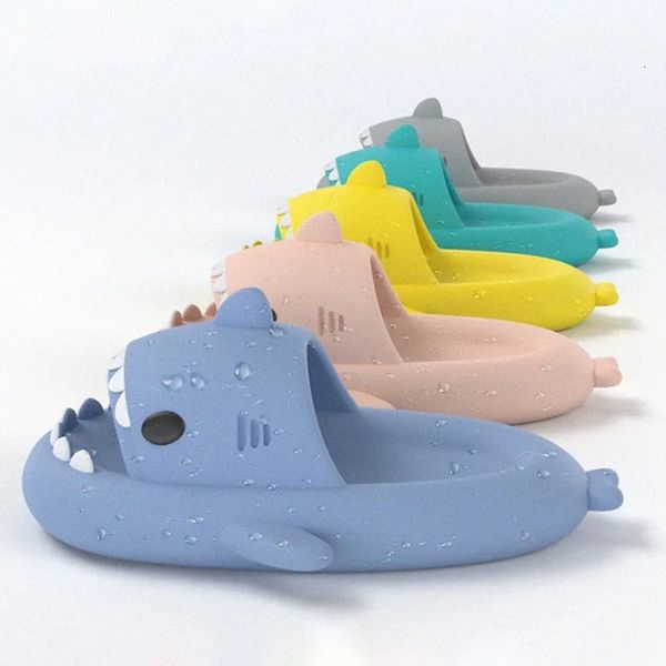 Summer Home Women Shark Slippers Anti-skid EVA Solid Color Couple Parents Outdoor Cool Indoor Household Funny Shoes t0uitiktoktrend