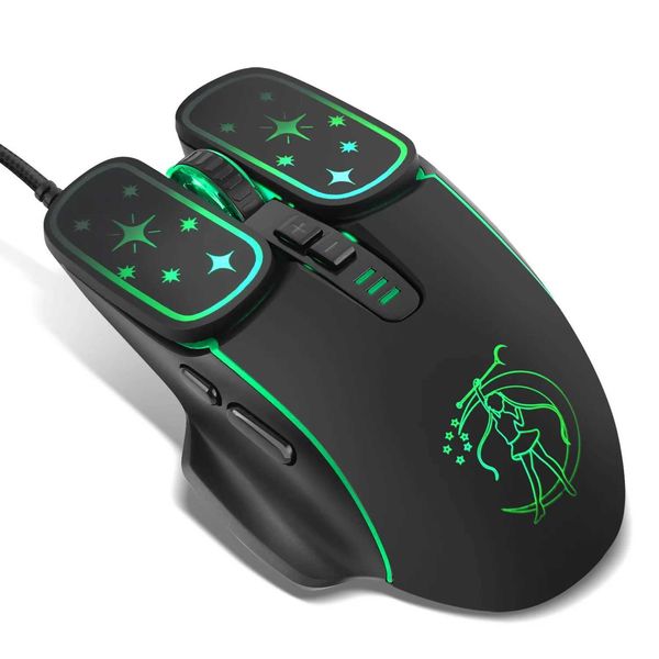 High Quality Gaming mouse with up to 7200dpi RGB backlight stylish and beautiful interior 4-level DPI wired beautiful girl mouse for Office