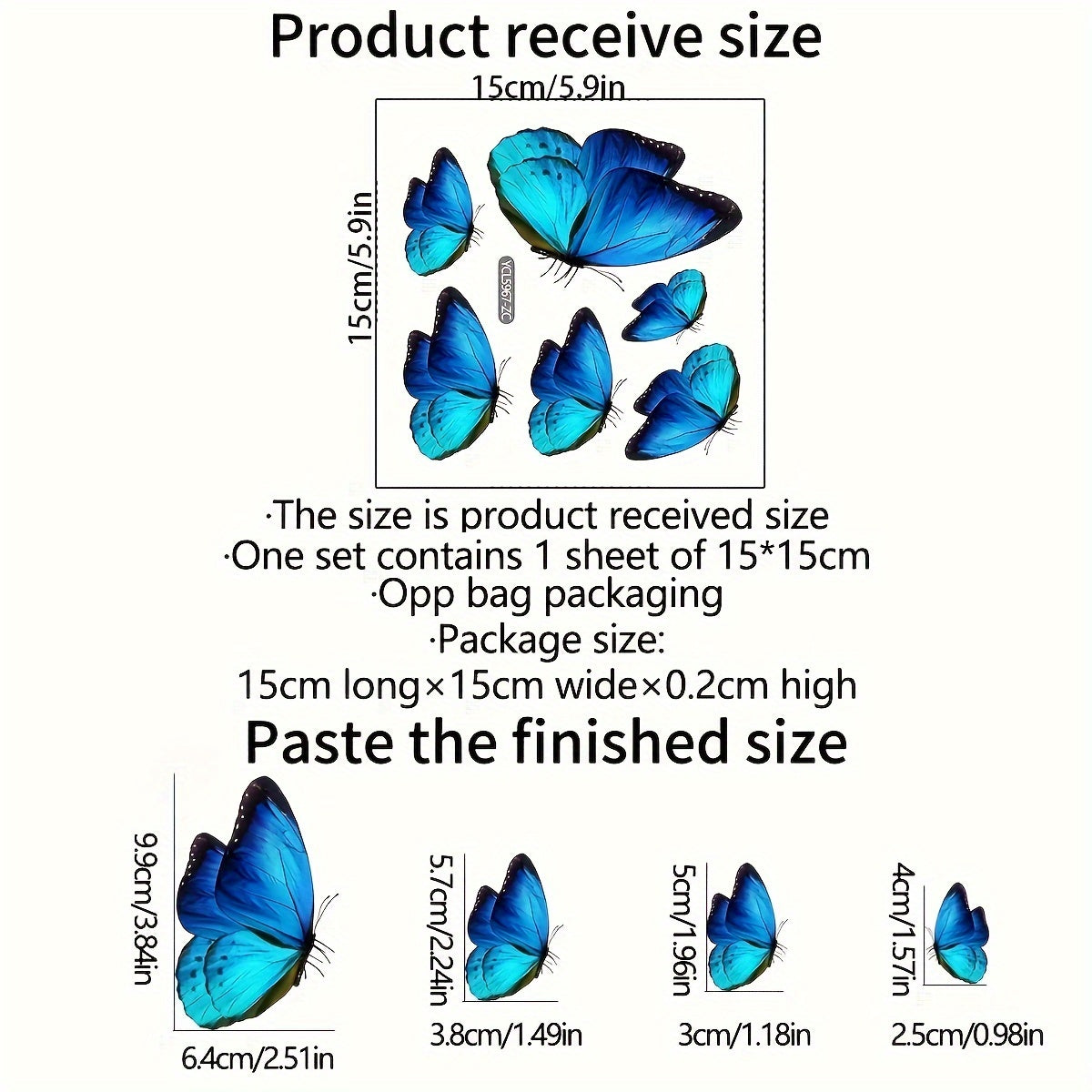 TEMU 1set-6 Butterflies, Stickers, Glowing In The Dark, Suitable For Living Room, Bedroom, Background Wall, Wall Decoration, For Living Room Office